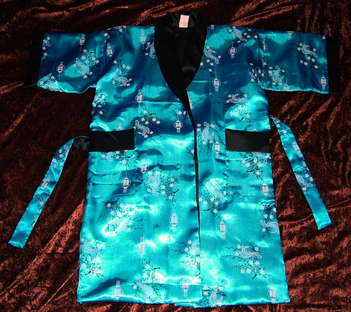 Tradit. chines. Kimono - blau - Satin