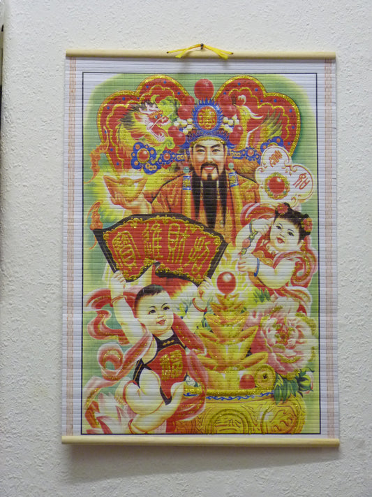 Chinesisches Rollbild Cai Shen