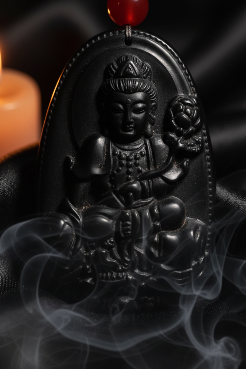 Guanyin Gesicht Makro – Kerzenlicht