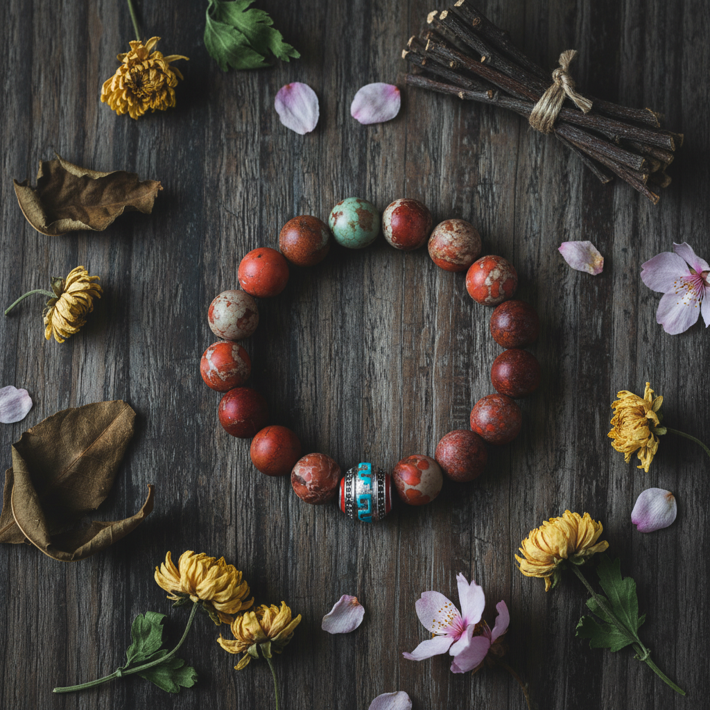Jaspis Armband – Flat Lay