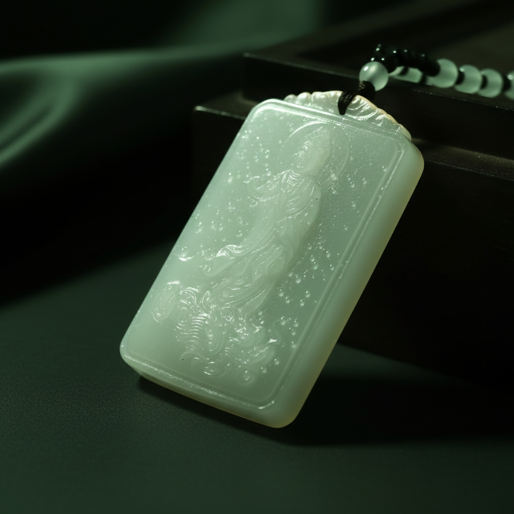 Makro Jade Schnitzerei