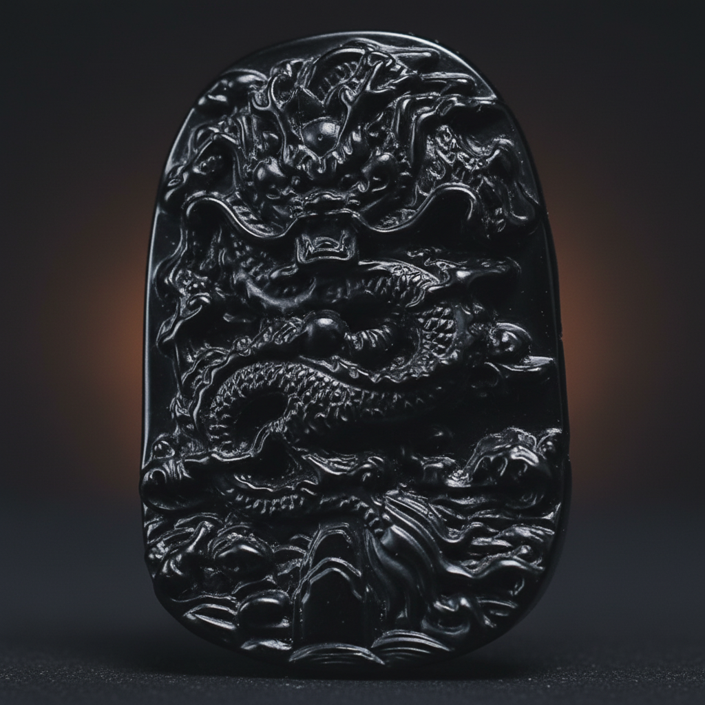 Obsidian Drachen-Amulett – Makro