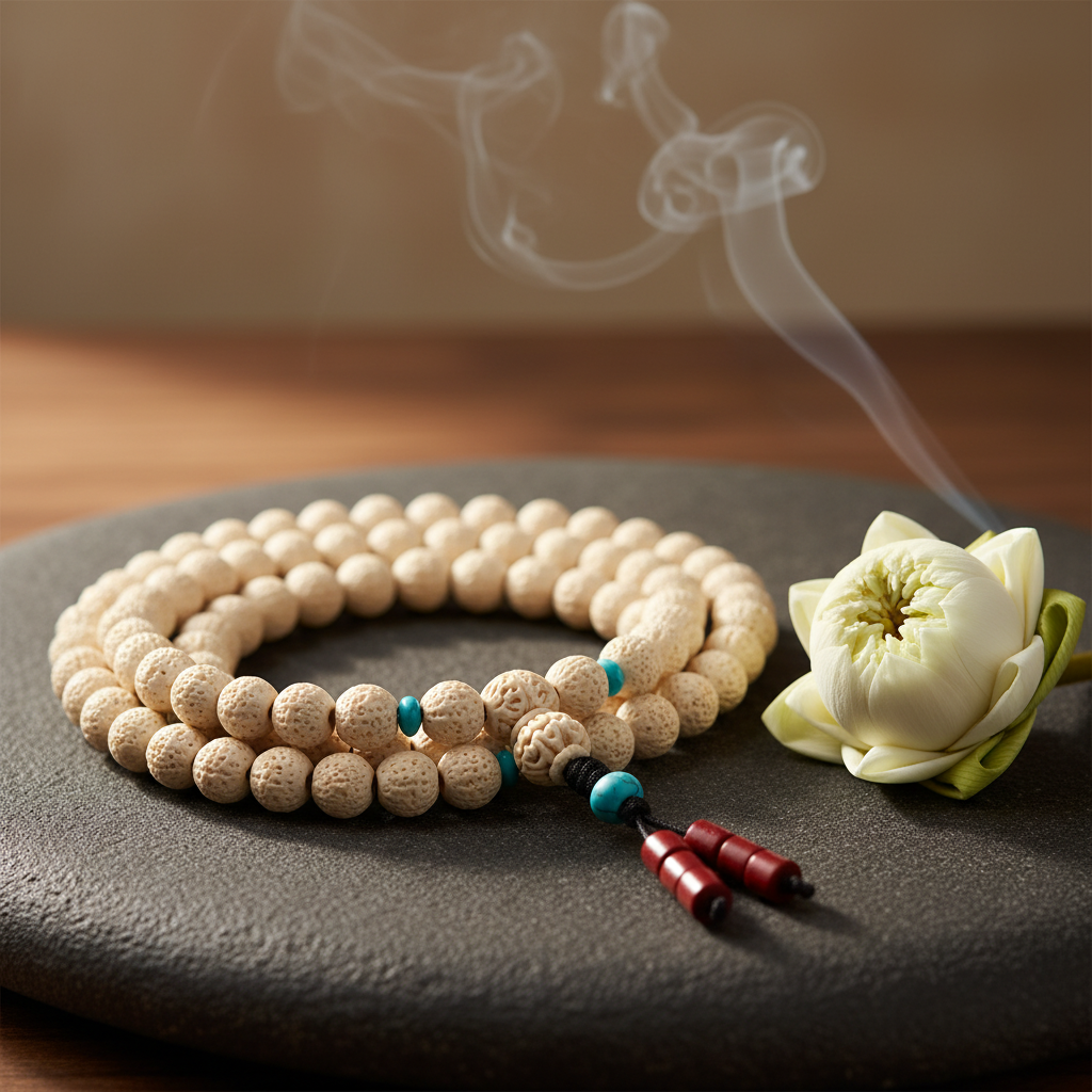 Weiße Lotus-Mala Lifestyle